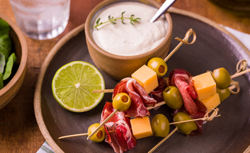 finger food com carne suína