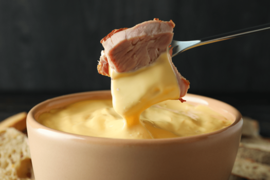 fondue com carne suína